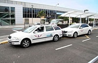 Taxis at the airport in Tenerife